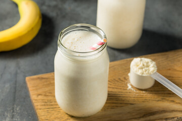Cold Frozen Vanilla Whey Protein Shake