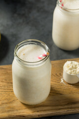 Cold Frozen Vanilla Whey Protein Shake