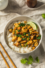Asian Ginger Peanut Chicken and Rice