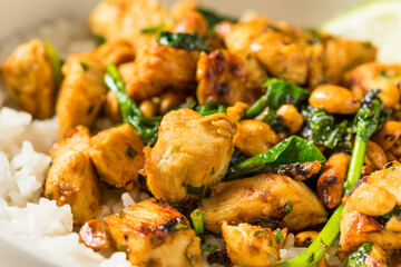 Asian Ginger Peanut Chicken and Rice