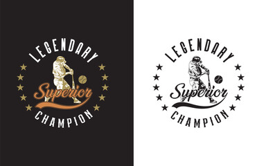 baseball  logo design with illustration of baseball