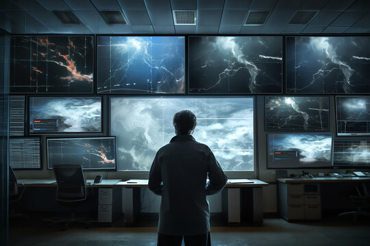 a smart meteorologist analyzing weather patterns. generative AI