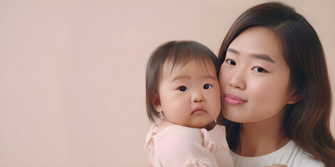 Celebrating Asian American Heritage Month [Generative AI]: Heartwarming Image of Asian Mother and Baby!