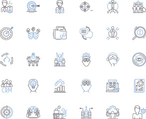 Advisory Board line icons collection. Strategy, Expertise, Guidance, Insight, Leadership, Direction, Innovation vector and linear illustration. Mentors,Experience,Nerking outline signs Generative AI