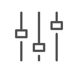 Setup and settings related icon outline and linear symbol.	
