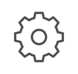 Setup and settings related icon outline and linear symbol.	
