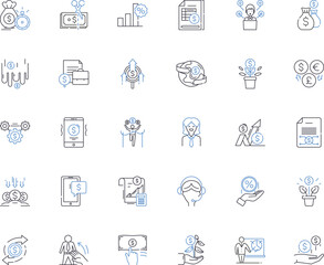 Trust line icons collection. Reliability, Confidence, Credibility, Hsty, Fidelity, Integrity, Loyalty vector and linear illustration. Truth,Faith,Consistency outline signs set Generative AI