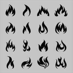 Fire symbol vector icon illustration
