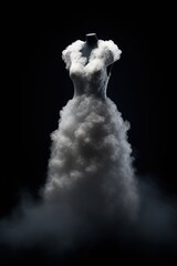A dress made out of clouds and fog. Generative AI.
