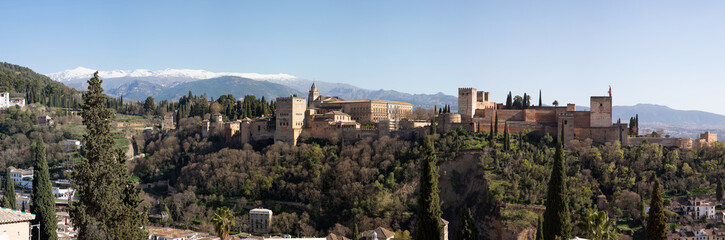 Fototapeta na wymiar ancient arabic fortress Alhambra Granada Spain