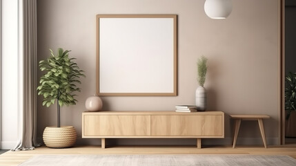 Fototapeta na wymiar 3d contemporary living room interior and modern furniture. Generative Ai