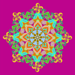 Mandala pattern, ornament background. Vintage decorative elements. Islam, arabic, indian, ottoman motifs. Vector graphic
