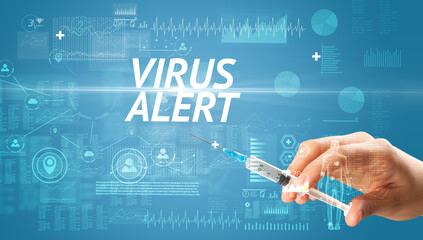 Syringe needle with virus vaccine