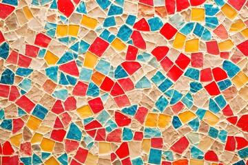Abstract stained-glass mosaic background, generative ai.