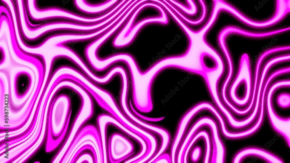 Fototapete abstract background with magic neon liquid hypnotic trippy lines and waves. psychedelic wave deforma