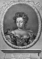 Sophia Charlotte of Hanover was the first Queen consort in Prussia  in the old book the The Portrait gallery, by A.S.Suvorina, 1885, S.Petersburg