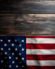 American flag - canva white background floor wood
