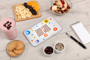 Healthy Tablet Pc compostion concept