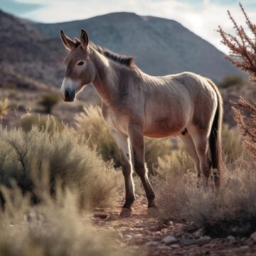 Mule in natural habitat (generative AI)