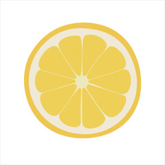 Lemon slice isolated vector citrus