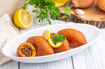 Kibbeh is a popular dish in Middle Eastern cuisine (Turkish name; icli kofte)