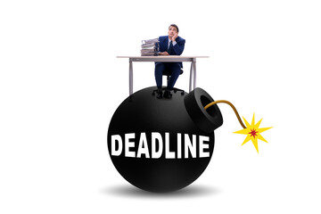 Deadline concept with bomb ready to explode