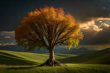 Obraz na płótnie Canvas tree in the autumn