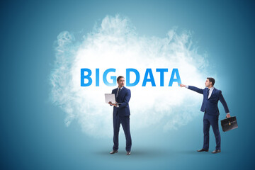Big data concept with business people