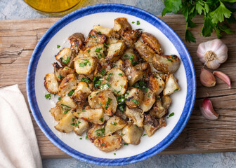 Homemade Roasted Jerusalem Artichoke Sunchokes with Garlic and Cheese