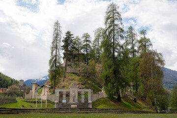 "Peace Park" (it. Parco della Pace) - Former Austro-Hungarian military cemetery of Ossana, WWI First World War, Sole Valley, Trentino-Alto Adige, Italy