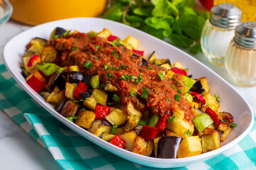 Turkish style mixed vegetable fried (Karisik Kizartma)