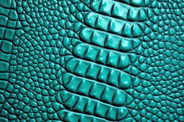 textured close up of green crocodile skin. Generative AI Generative AI