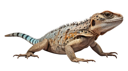 Obraz premium Lizard isolated on transparent background created with generative AI technology