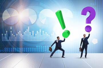 Concept of question and exclamation marks