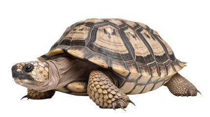 Fototapeta premium Tortoise isolated on transparent background created with generative AI technology