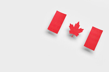 Flag of Canada on white background