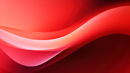 Abstract background with smooth lines in red and white colors for wallpaper. Generative AI.