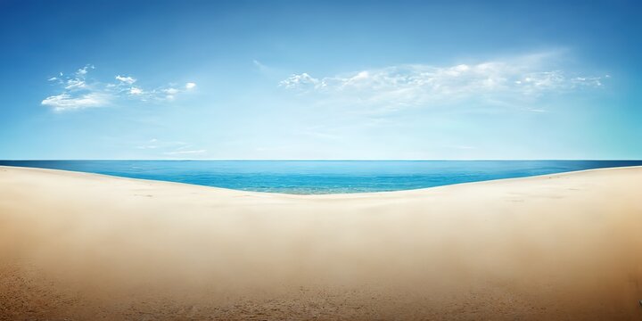 Emptry beach background. Generative Ai image