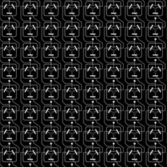 Fototapeta premium Quantum computer PCB wires, seamless pattern, vector quality, light on dark
