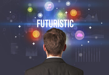 Rear view of a businessman