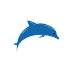 Obraz premium dolphin isolated on white background