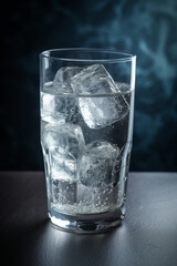 A glass of cold ice water generative AI