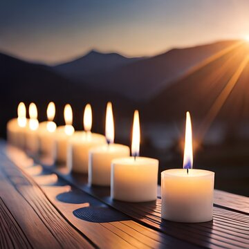 candles in the church, image created with AI