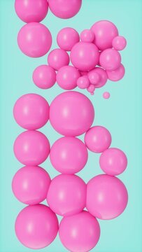 Pastel Pink & Blue Spheres Poping