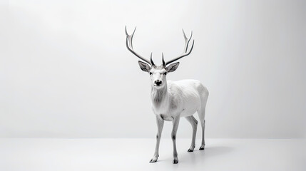 herd on minimalist white background, generative ai