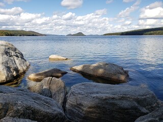lake and mountains
