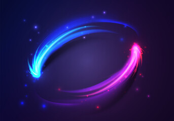 Blue Against Red Energy Swirl 