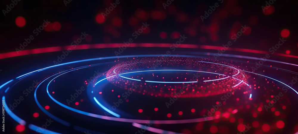 Poster modern abstract digital 3d background. copy space. based on generative ai