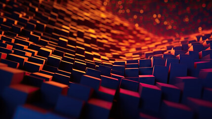 Obraz premium Modern abstract digital 3D background. Copy space. Based on Generative AI