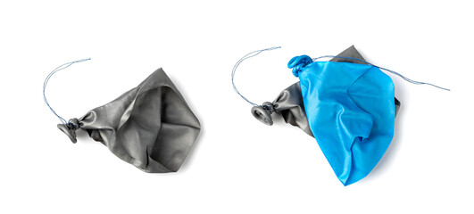 Popped Balloon Isolated, Deflated Ball, Burst Ballon, Popped Balloon on White Background